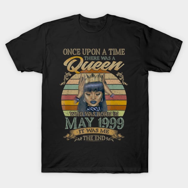 Girls 21th Birthday Queen May 1999 Queen Birthday T-Shirt by daylightpombo3